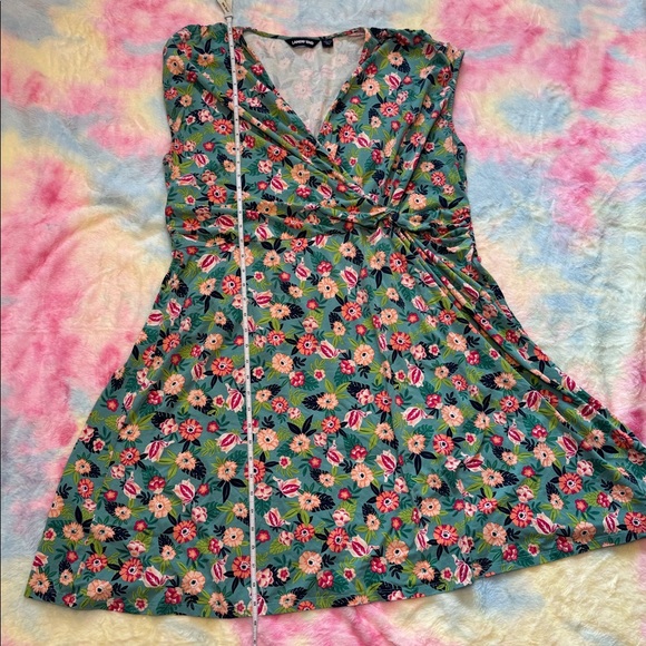 Lands' End 2x 20w-22w Floral Mini Dress - Picture 7 of 8